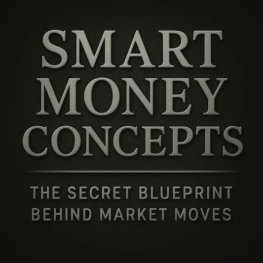 Smart Money Concepts graphic with the subtitle ‘The Secret Blueprint Behind Market Moves’ on a black background