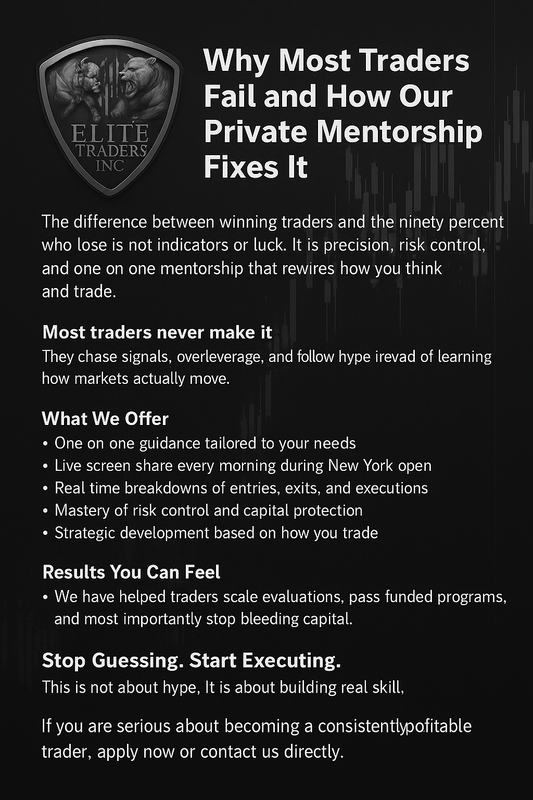 Why Most Traders Fail, and How Our Private Mentorship Fixes It
