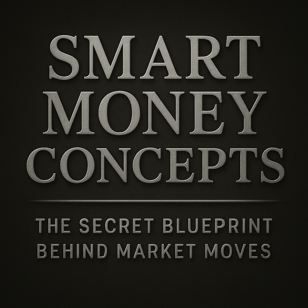 Smart Money Concepts graphic with the subtitle ‘The Secret Blueprint Behind Market Moves’ on a black background